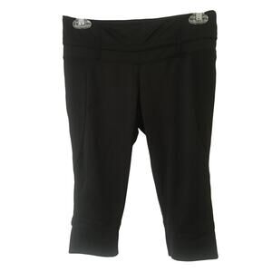 Ryka Small Black Capris Activewear Pants With Nice Detail on Waist and Cuffs